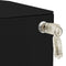 vidaXL - Ladeblok - verrijdbaar - 30x45x59 - cm - staal - zwart