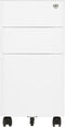 vidaXL - Ladeblok - verrijdbaar - 39x45x59 - cm - staal - wit