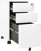 vidaXL - Ladeblok - verrijdbaar - 39x45x59 - cm - staal - wit