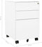 vidaXL - Ladeblok - verrijdbaar - 39x45x60 - cm - staal - wit