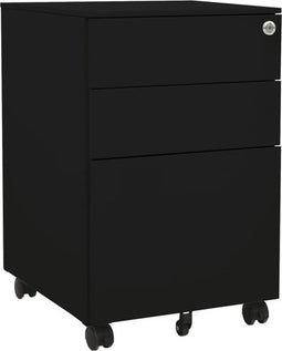 vidaXL - Ladeblok - verrijdbaar - 39x45x60 - cm - staal - zwart