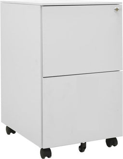 vidaXL - Ladeblok - verrijdbaar - 39x45x67 - cm - staal - lichtgrijs