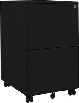 vidaXL - Ladeblok - verrijdbaar - 39x45x67 - cm - staal - zwart