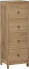 vidaXL - Ladekast - 30x30x90 - cm - massief - teakhout