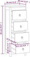 vidaXL - Ladekast - 30x30x90 - cm - massief - teakhout
