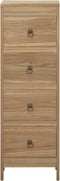 vidaXL - Ladekast - 30x30x90 - cm - massief - teakhout