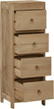 vidaXL - Ladekast - 30x30x90 - cm - massief - teakhout