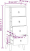 vidaXL - Ladekast - 40x30x100 - cm - massief - teakhout