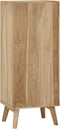 vidaXL - Ladekast - 40x30x100 - cm - massief - teakhout
