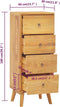 vidaXL - Ladekast - 40x30x100 - cm - massief - teakhout