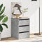 vidaXL - Ladekast - 40x41x58 - cm - bewerkt - hout - betongrijs