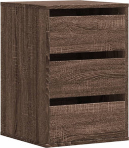 vidaXL - Ladekast - 40x41x58 - cm - bewerkt - hout - bruin - eikenkleurig