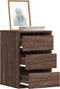 vidaXL - Ladekast - 40x41x58 - cm - bewerkt - hout - bruin - eikenkleurig