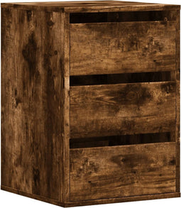 vidaXL - Ladekast - 40x41x58 - cm - bewerkt - hout - gerookt - eikenkleurig