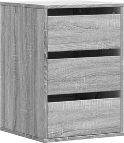 vidaXL - Ladekast - 40x41x58 - cm - bewerkt - hout - grijs - sonoma - eikenkleurig
