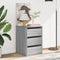 vidaXL - Ladekast - 40x41x58 - cm - bewerkt - hout - grijs - sonoma - eikenkleurig