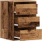 vidaXL - Ladekast - 40x41x58 - cm - bewerkt - hout - oud - houtkleurig