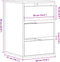 vidaXL - Ladekast - 40x41x58 - cm - bewerkt - hout - wit