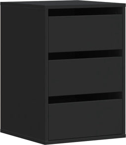 vidaXL - Ladekast - 40x41x58 - cm - bewerkt - hout - zwart