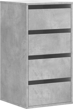 vidaXL - Ladekast - 40x41x76 - cm - bewerkt - hout - betongrijs