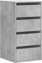 vidaXL - Ladekast - 40x41x76 - cm - bewerkt - hout - betongrijs