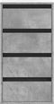 vidaXL - Ladekast - 40x41x76 - cm - bewerkt - hout - betongrijs