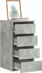 vidaXL - Ladekast - 40x41x76 - cm - bewerkt - hout - betongrijs