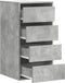 vidaXL - Ladekast - 40x41x76 - cm - bewerkt - hout - betongrijs