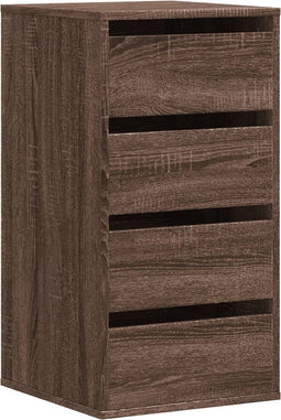 vidaXL - Ladekast - 40x41x76 - cm - bewerkt - hout - bruin - eikenkleurig