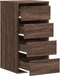 vidaXL - Ladekast - 40x41x76 - cm - bewerkt - hout - bruin - eikenkleurig