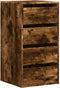 vidaXL - Ladekast - 40x41x76 - cm - bewerkt - hout - gerookt - eikenkleurig