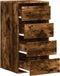 vidaXL - Ladekast - 40x41x76 - cm - bewerkt - hout - gerookt - eikenkleurig