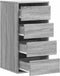 vidaXL - Ladekast - 40x41x76 - cm - bewerkt - hout - grijs - sonoma - eikenkleurig