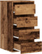 vidaXL - Ladekast - 40x41x76 - cm - bewerkt - hout - oud - houtkleurig