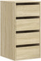 vidaXL - Ladekast - 40x41x76 - cm - bewerkt - hout - sonoma - eikenkleurig