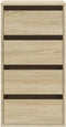 vidaXL - Ladekast - 40x41x76 - cm - bewerkt - hout - sonoma - eikenkleurig