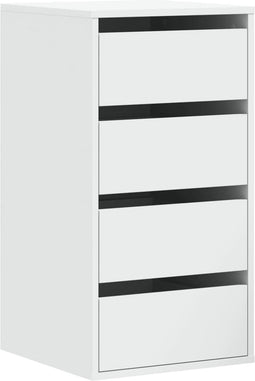 vidaXL - Ladekast - 40x41x76 - cm - bewerkt - hout - wit