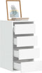 vidaXL - Ladekast - 40x41x76 - cm - bewerkt - hout - wit