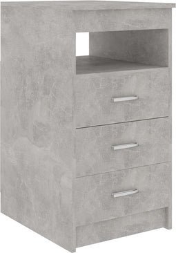 vidaXL - Ladekast - 40x50x76 - cm - bewerkt - hout - betongrijs