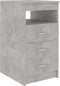 vidaXL - Ladekast - 40x50x76 - cm - bewerkt - hout - betongrijs
