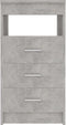 vidaXL - Ladekast - 40x50x76 - cm - bewerkt - hout - betongrijs
