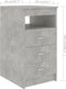 vidaXL - Ladekast - 40x50x76 - cm - bewerkt - hout - betongrijs