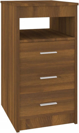vidaXL - Ladekast - 40x50x76 - cm - bewerkt - hout - bruin - eikenkleur