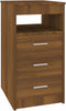 vidaXL - Ladekast - 40x50x76 - cm - bewerkt - hout - bruin - eikenkleur