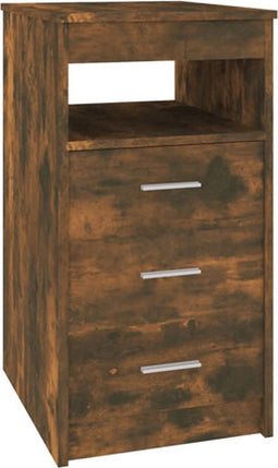 vidaXL - Ladekast - 40x50x76 - cm - bewerkt - hout - gerookt - eikenkleurig