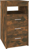 vidaXL - Ladekast - 40x50x76 - cm - bewerkt - hout - gerookt - eikenkleurig