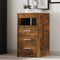 vidaXL - Ladekast - 40x50x76 - cm - bewerkt - hout - gerookt - eikenkleurig