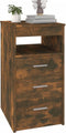 vidaXL - Ladekast - 40x50x76 - cm - bewerkt - hout - gerookt - eikenkleurig