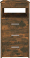 vidaXL - Ladekast - 40x50x76 - cm - bewerkt - hout - gerookt - eikenkleurig