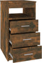 vidaXL - Ladekast - 40x50x76 - cm - bewerkt - hout - gerookt - eikenkleurig